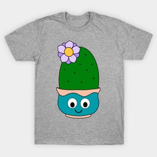 Cute Cactus Design #172: Big Cactus With Cute Flower In Kawaii Pot T-Shirt